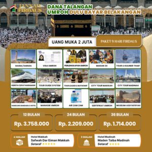 dana talangan umroh dulu bayar belakangan firdaus 2026 1447 hijriah