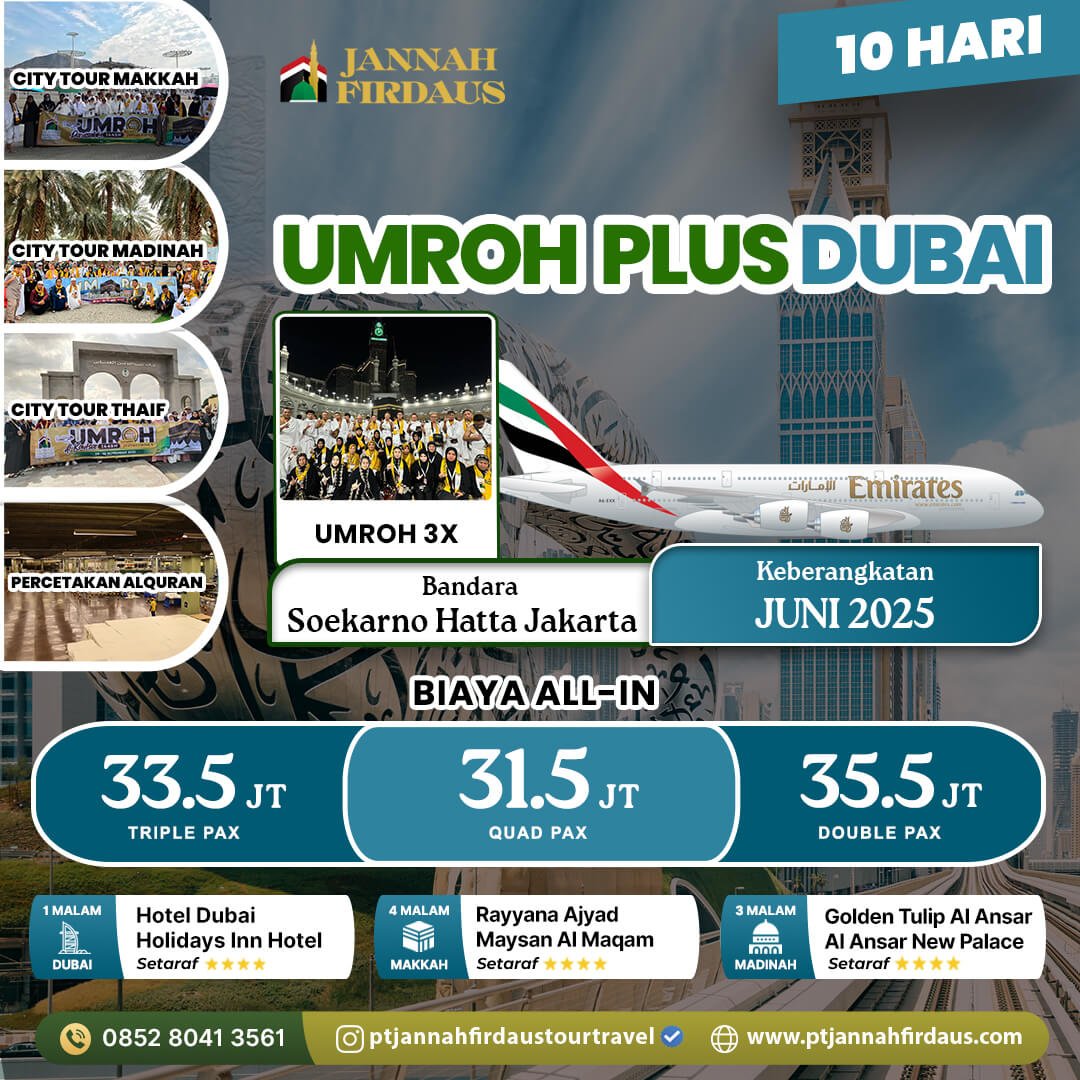 umroh plus dubai juni 2025