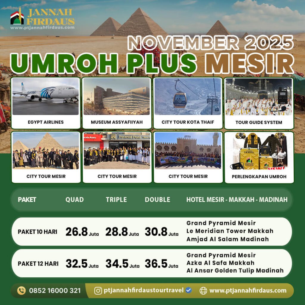 Harga Umroh Plus Mesir November 2025 4 umroh plus mesir november 2025 jannah firdaus