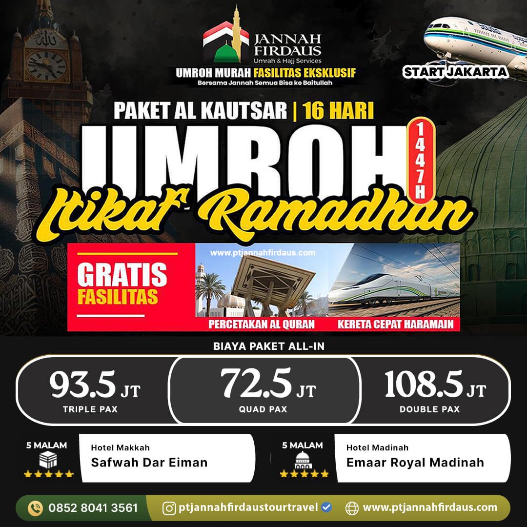 umroh akhir ramadhan 2026 itikaf alkautsar