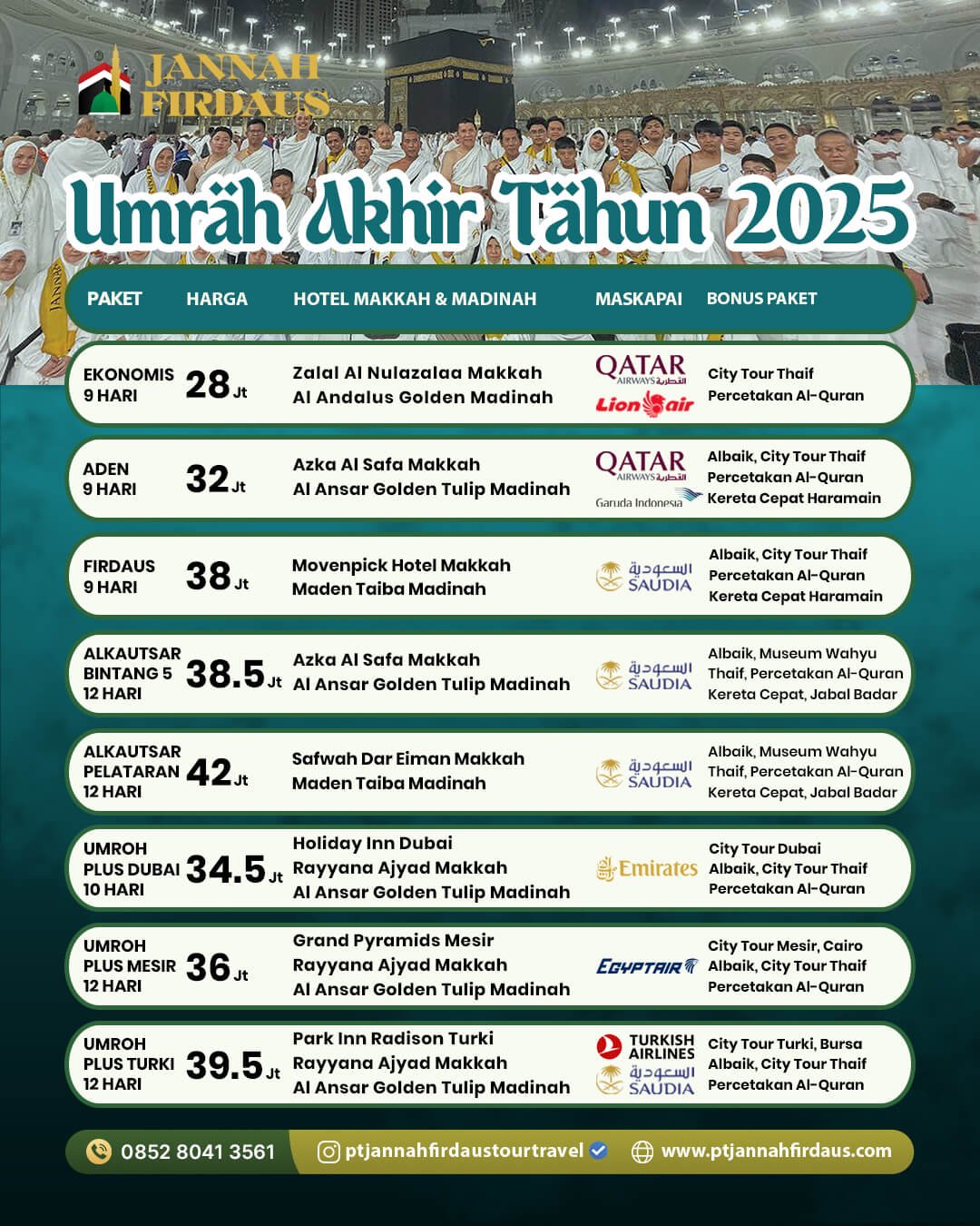 umroh akhir tahun 2025 jannah firdaus