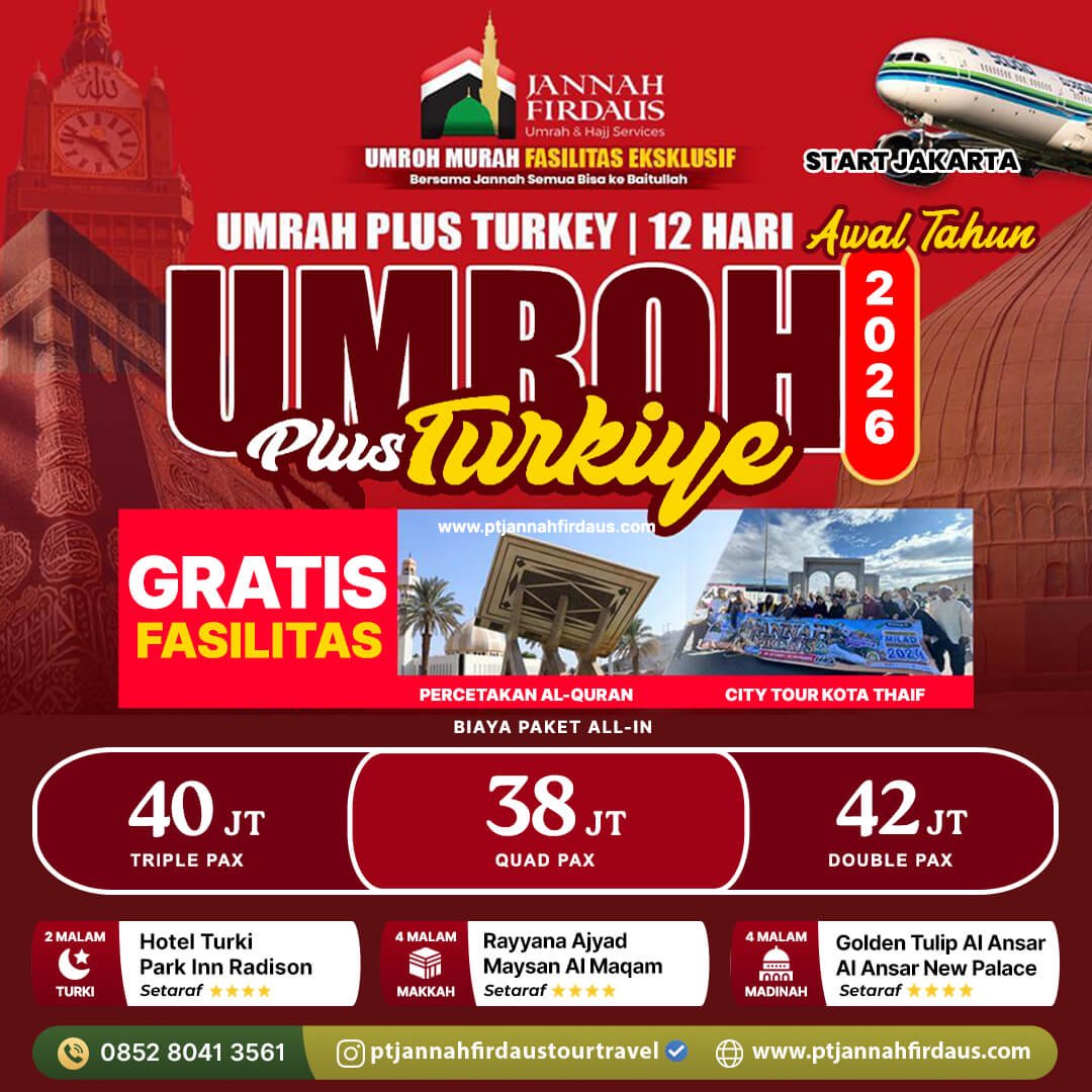 umroh plus turki 2026 awal tahun