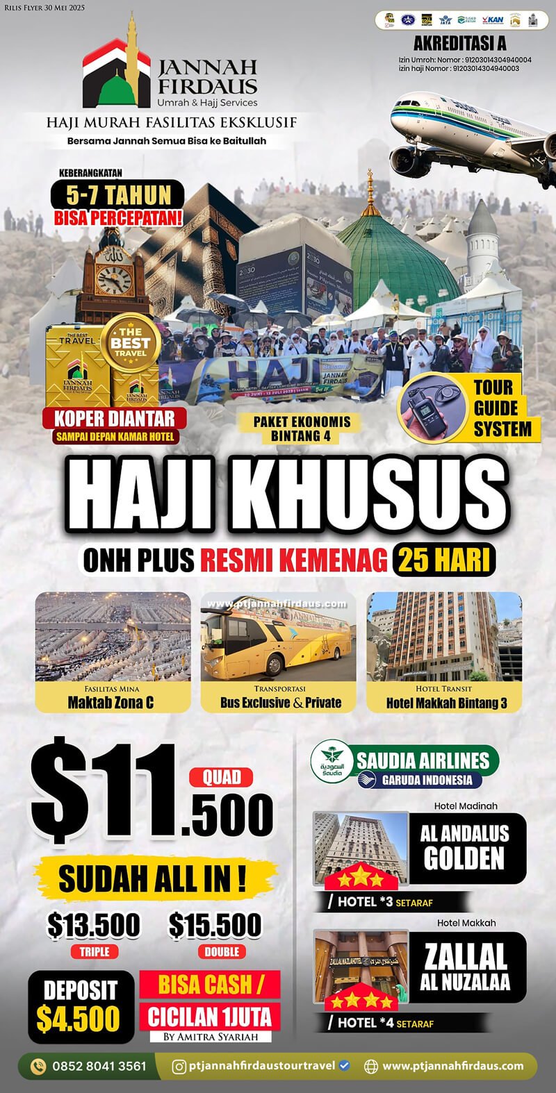 Harga Haji Plus KEMENAG RI 2025 2026 1 Haji Plus Ekonomis Jannah Firdaus