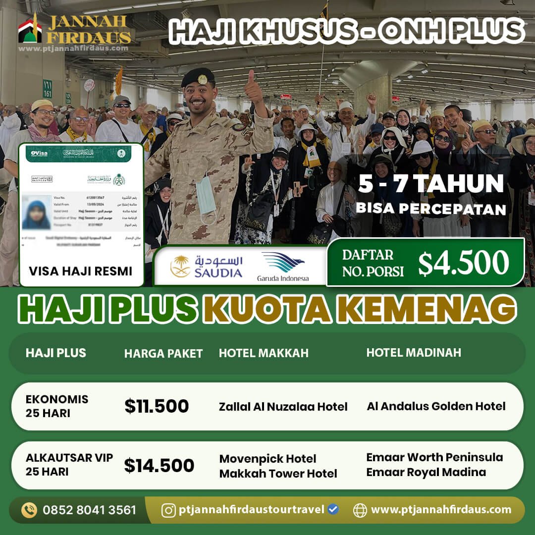 Harga Haji Plus KEMENAG RI 2025 2026 5 Haji Plus Jannah Firdaus Tour Travel
