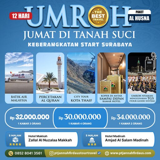 paket umroh 2025 surabaya alhusna juli sampai november