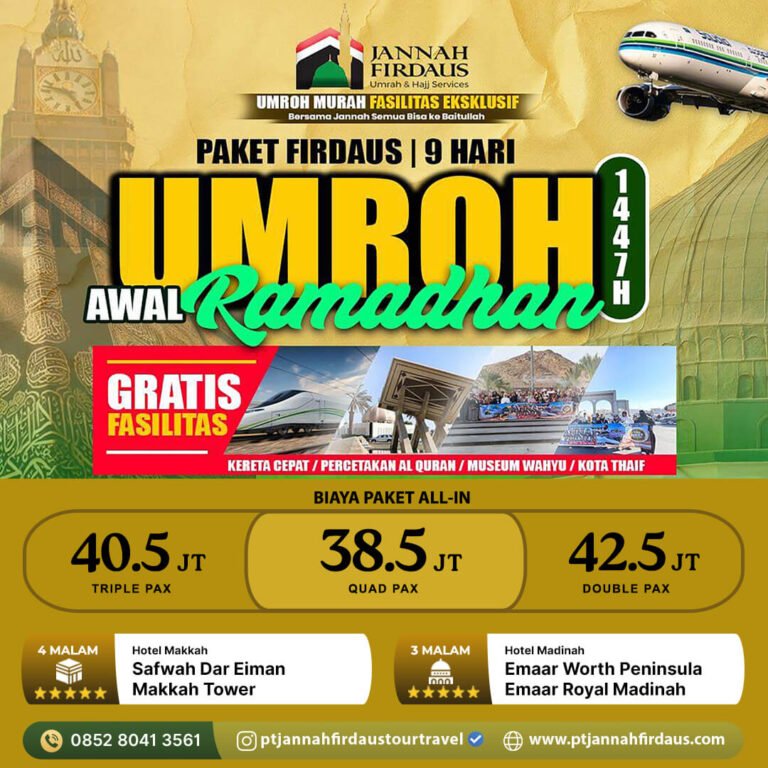 Harga Paket Umroh Terbaru 2025 2026 | PT Jannah Firdaus