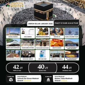 umroh bulan januari alkautsar 2026 paket 12 hari