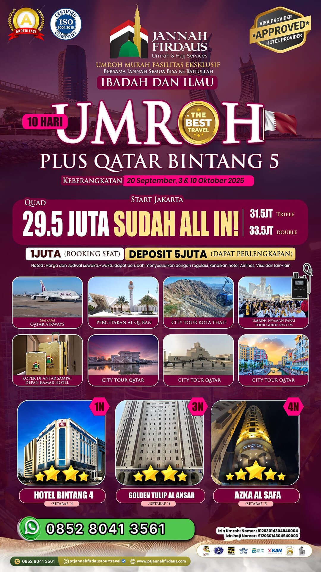 Harga Umroh Plus Qatar 2025 1 Umroh Plus Qatar 2025 Flyer