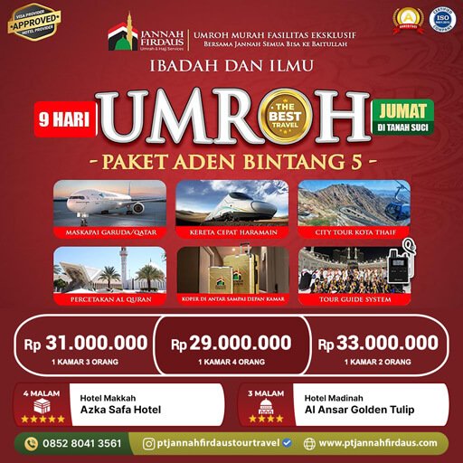 paket umroh 2025 aden juli sampai november