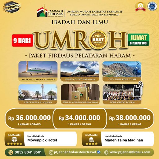 paket umroh 2025 firdaus juli sampai november