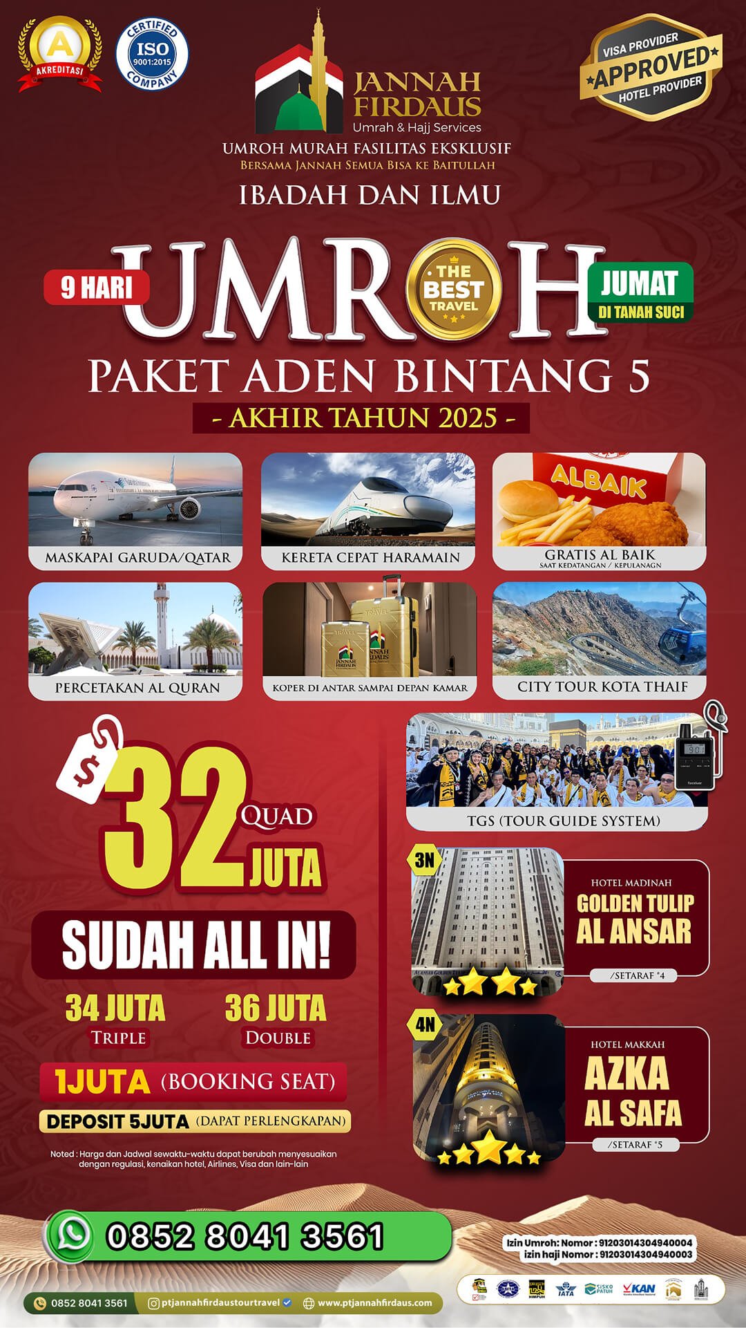 Harga Paket Umroh Terbaru 2025 2026 131 umroh akhir tahun 2025 aden flyer