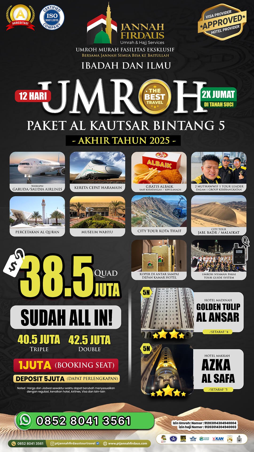 Harga Paket Umroh Terbaru 2025 2026 62 umroh akhir tahun 2025 alkautsar bintang 5 flyer