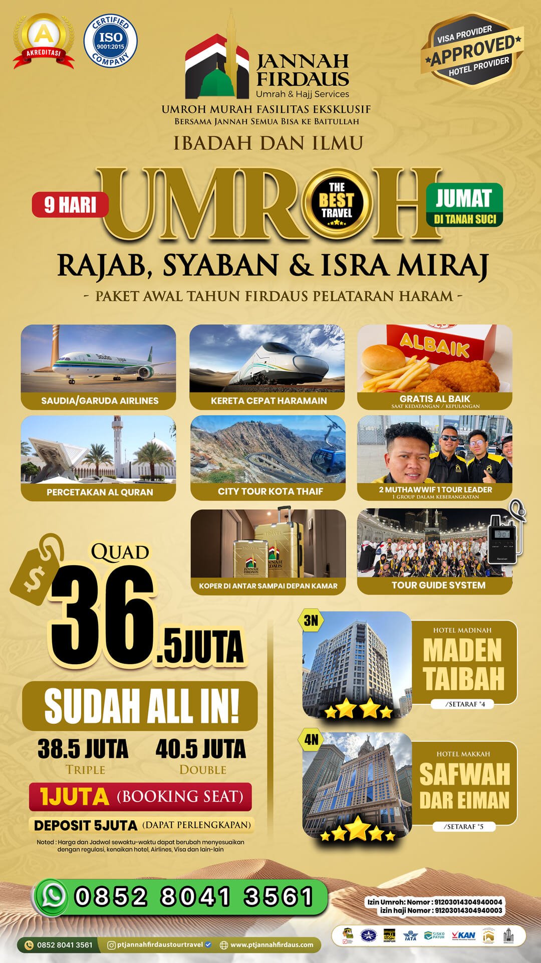 Harga Paket Umroh Terbaru 2025 2026 64 umroh awal tahun 2026 firdaus flyer