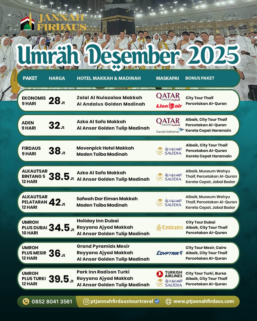 Harga Umroh Desember 2025 22 umroh desember 2025 jannah firdaus
