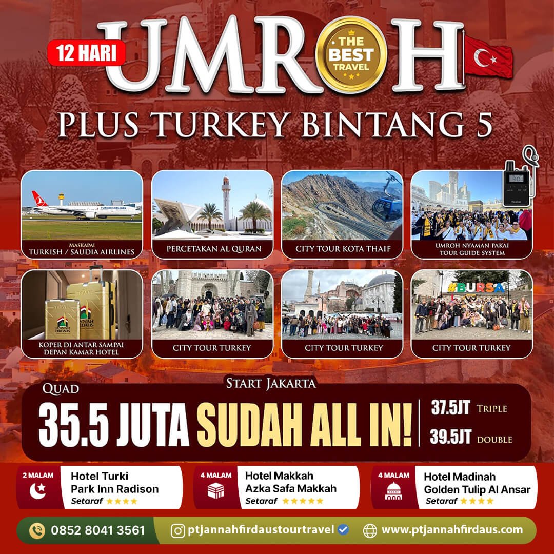 umroh plus turki 2025 pt jannah firdaus
