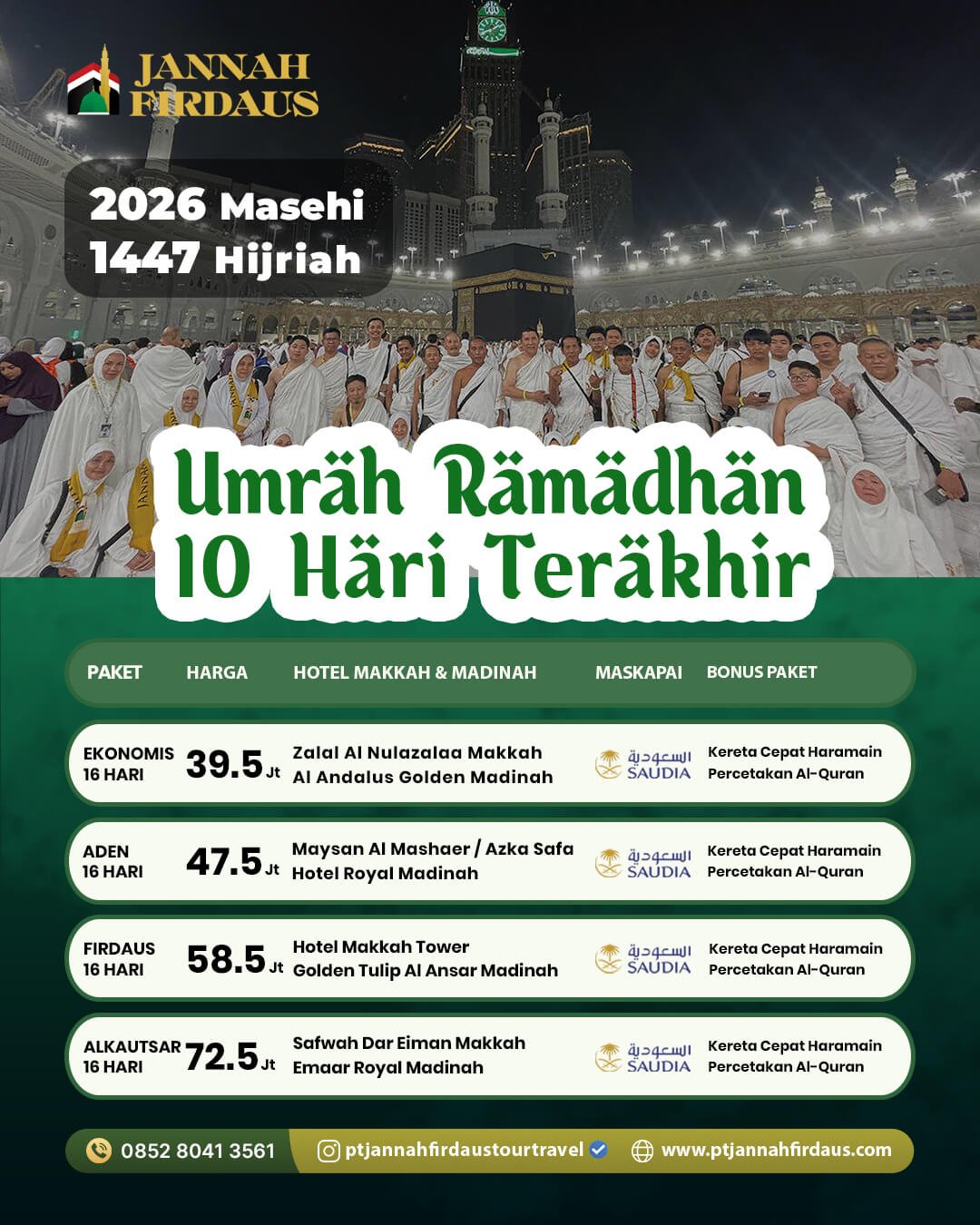 Umroh 10 Hari Terakhir Ramadhan 2026