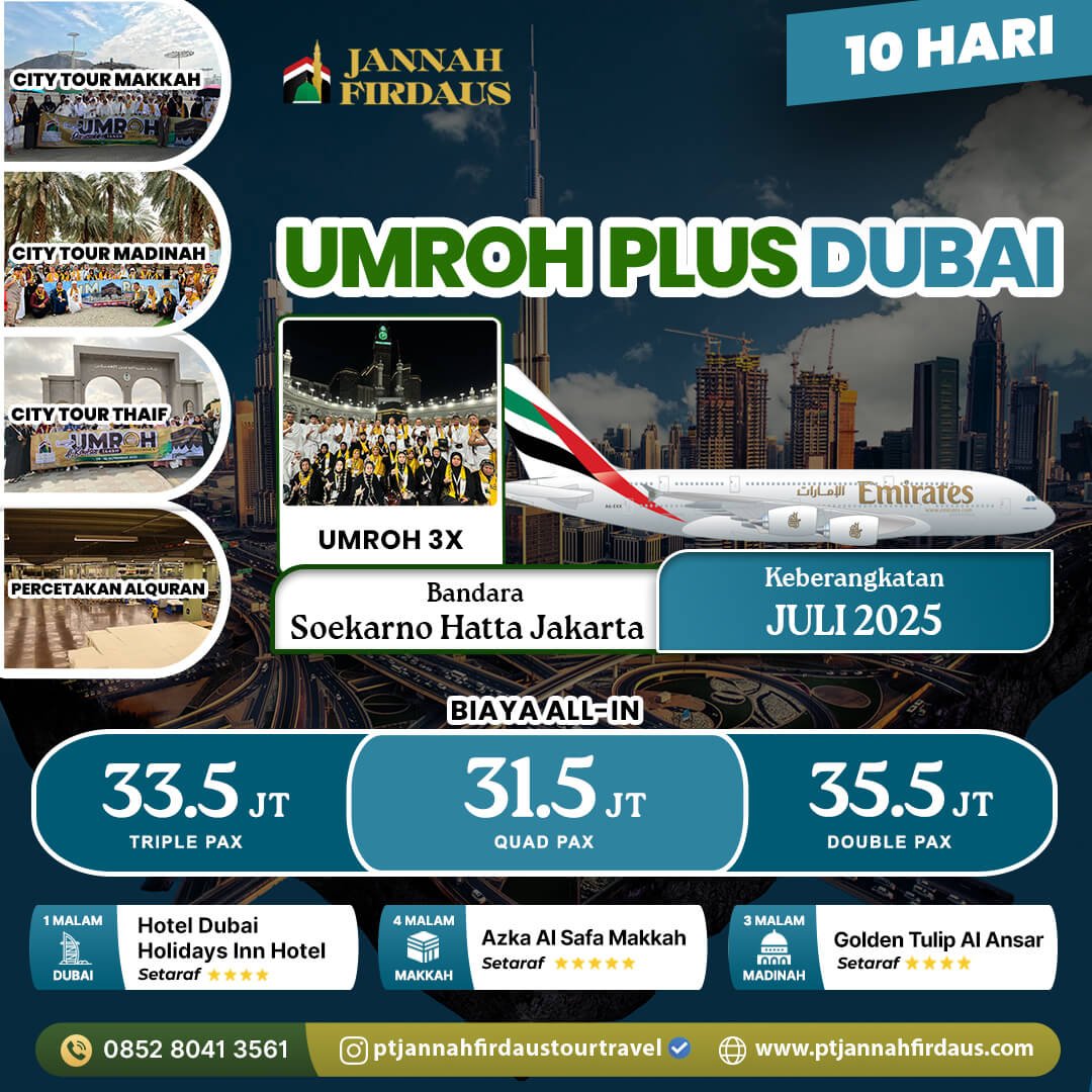 Umroh Plus Dubai Juli 2025