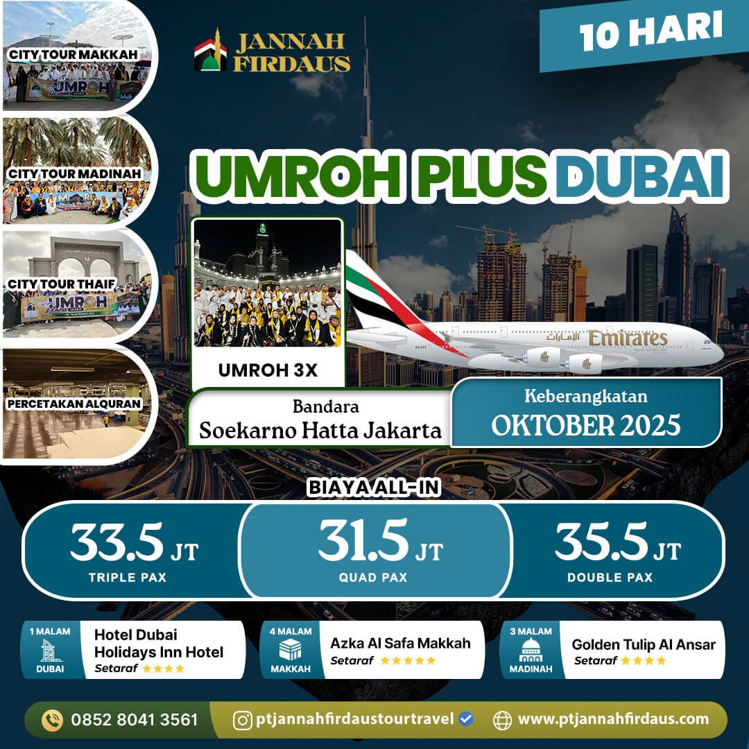 Umroh Plus Dubai Oktober 2025