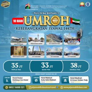 Umroh Plus Dubai Syawal 2026 Jannah Firdaus Tour Travel