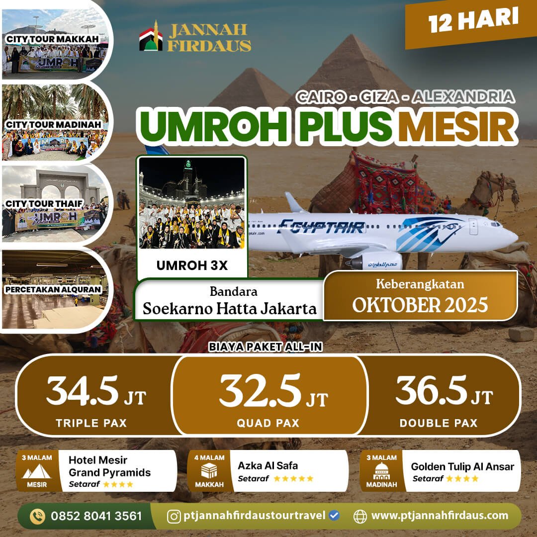 Umroh Plus Mesir Oktober 2025