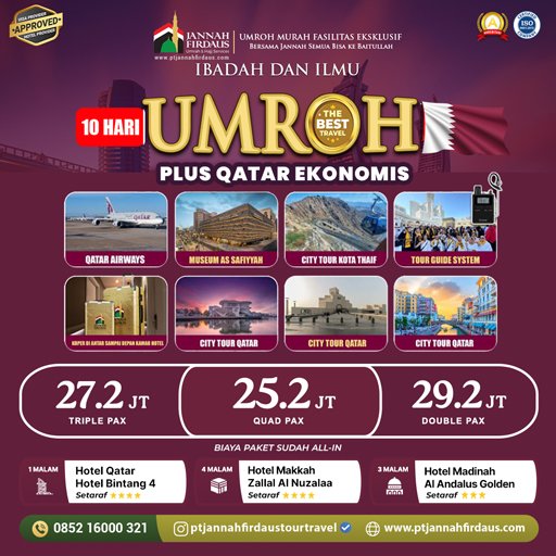 Umroh Plus Qatar 2025 Ekonomis