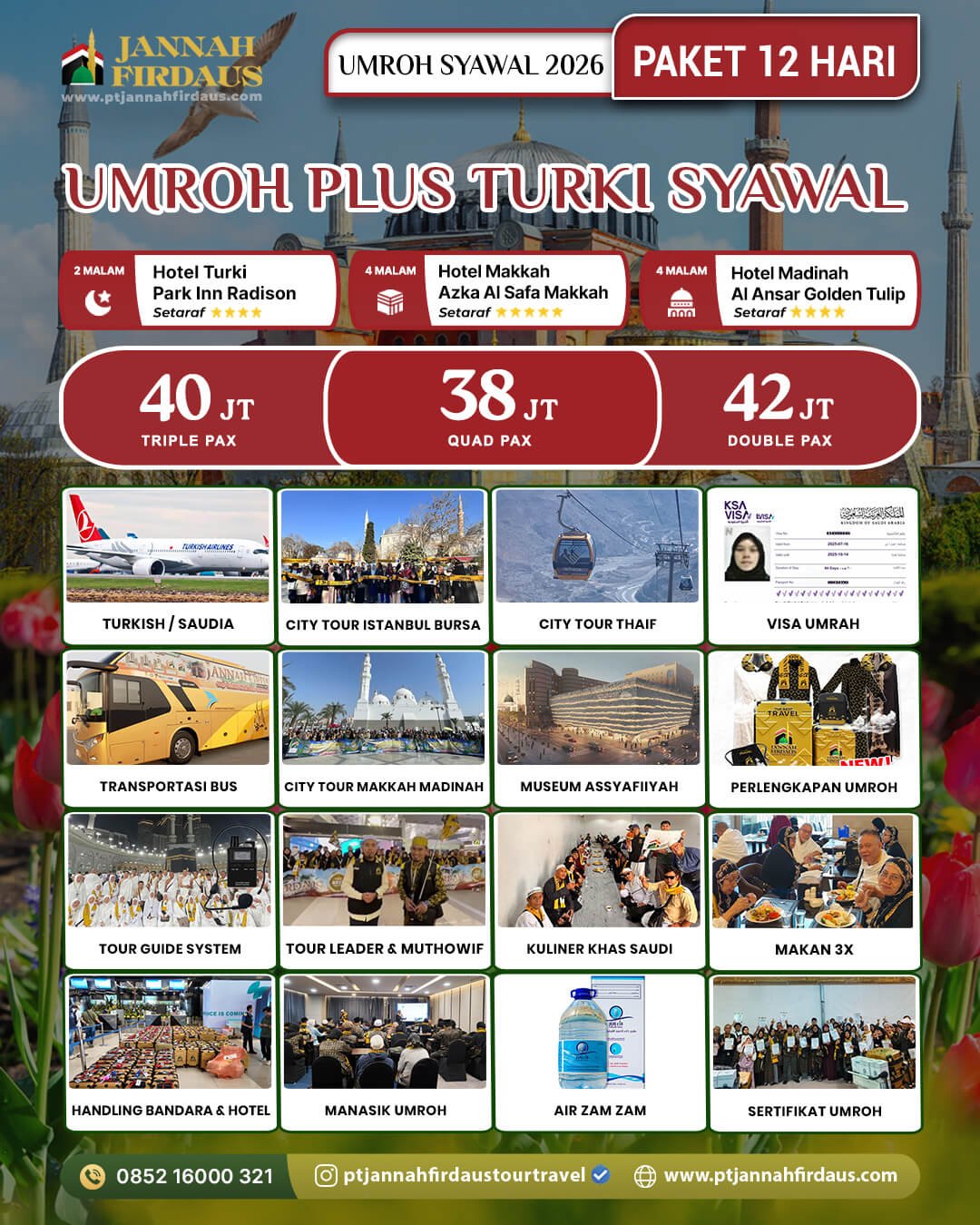 Harga Paket Umroh Syawal 2026 9 Umroh Plus Turki Syawal 2026 12 Hari