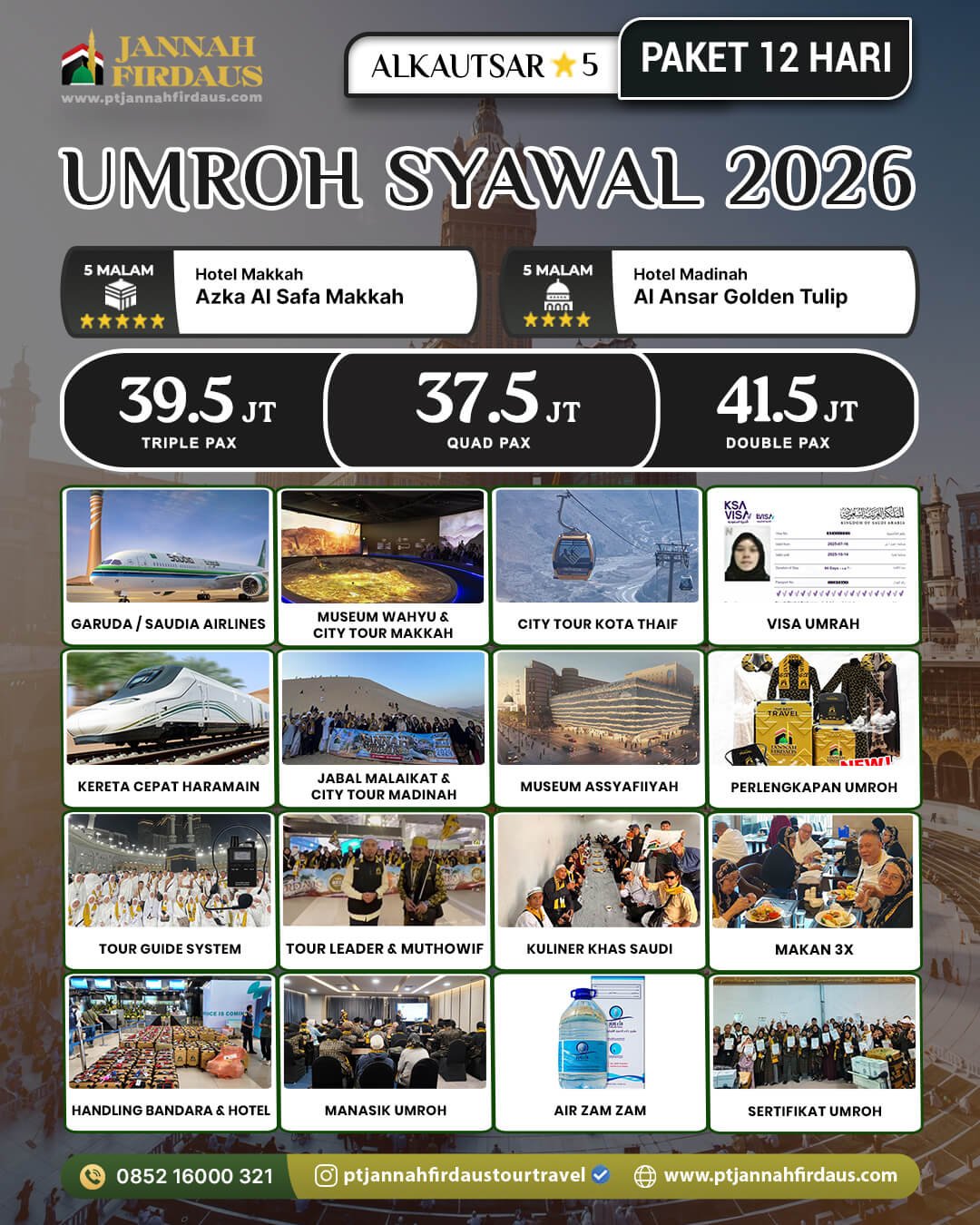 Harga Paket Umroh Syawal 2026 5 Umroh Syawal 2026 Alkautsar Hotel Bintang 5