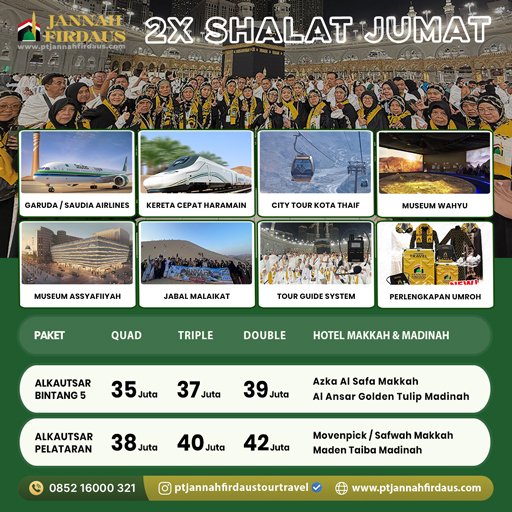 alkautsar umroh 2025 paket 12 hari 2x shalat jumat