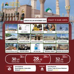 umroh bulan november 2025 aden paket 9 hari diskon 1 juta