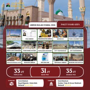 umroh bulan syawal aden 2026 paket 9 hari