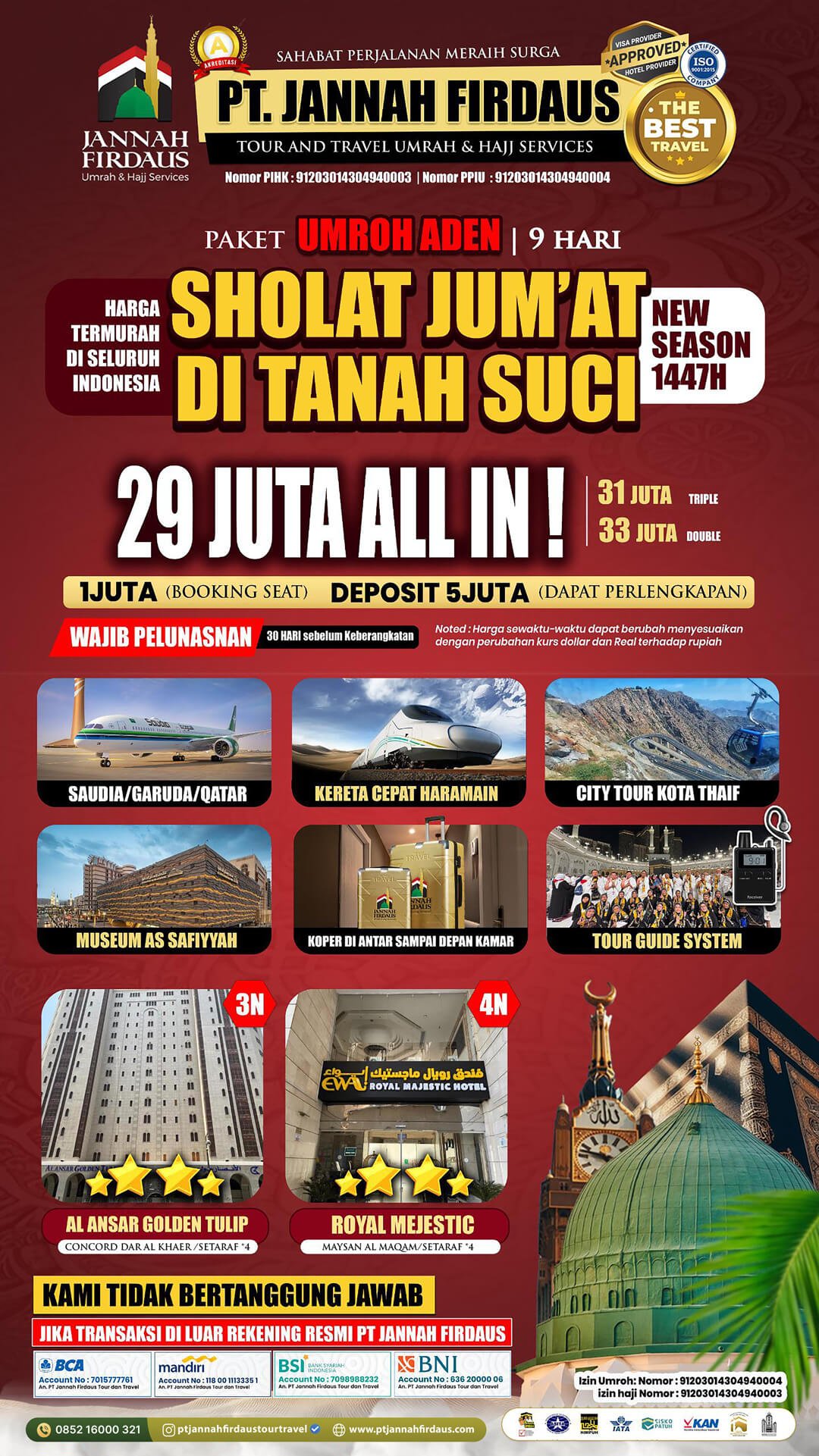 Biaya Paket Umroh September 2025 2 umroh september 2025 jannah firdaus paket aden