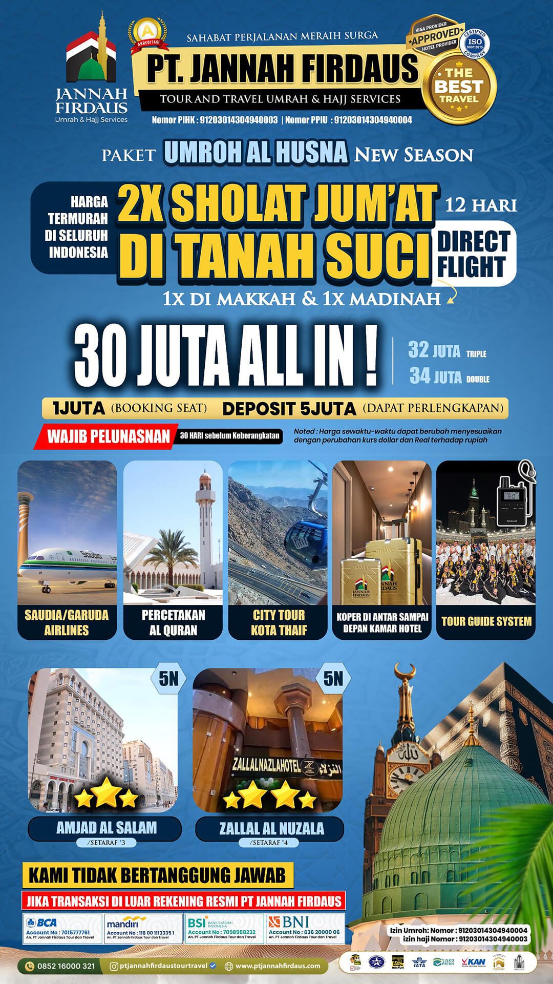 Biaya Paket Umroh September 2025 4 umroh september 2025 jannah firdaus paket alhusna