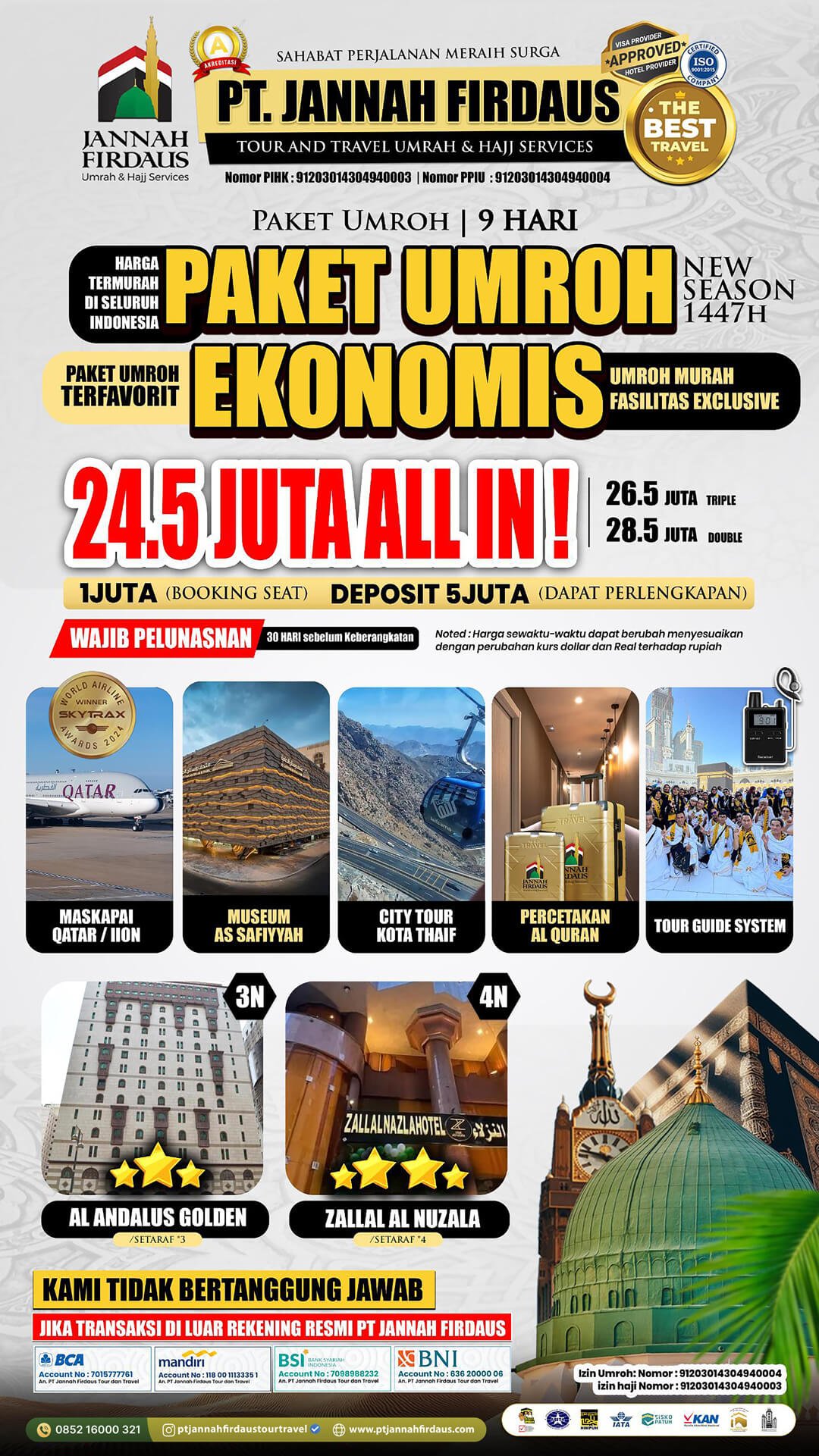 Biaya Paket Umroh September 2025 1 umroh september 2025 jannah firdaus paket ekonomis