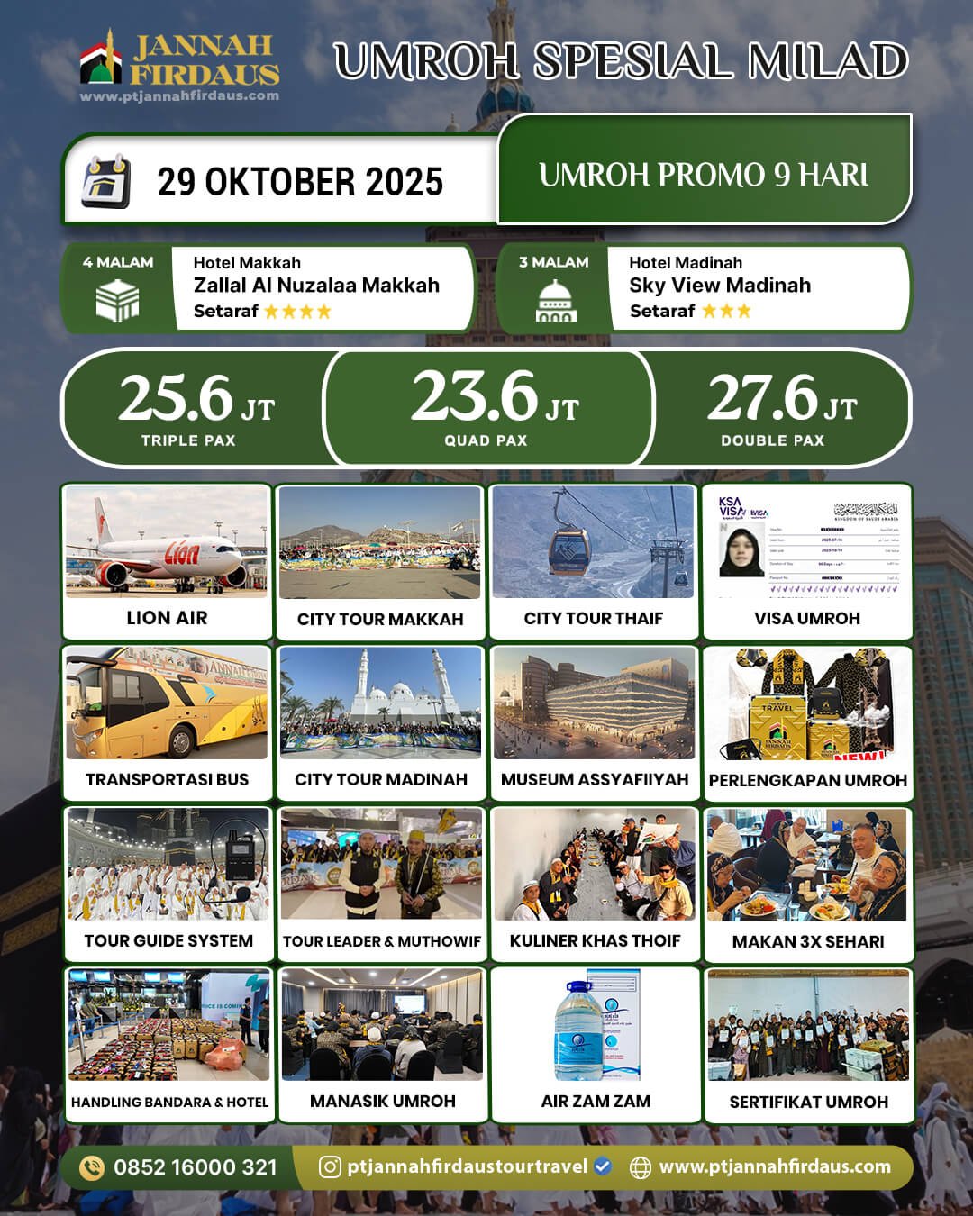 Umroh Milad Jannah Firdaus 2025 Paket Promo Ekonomis