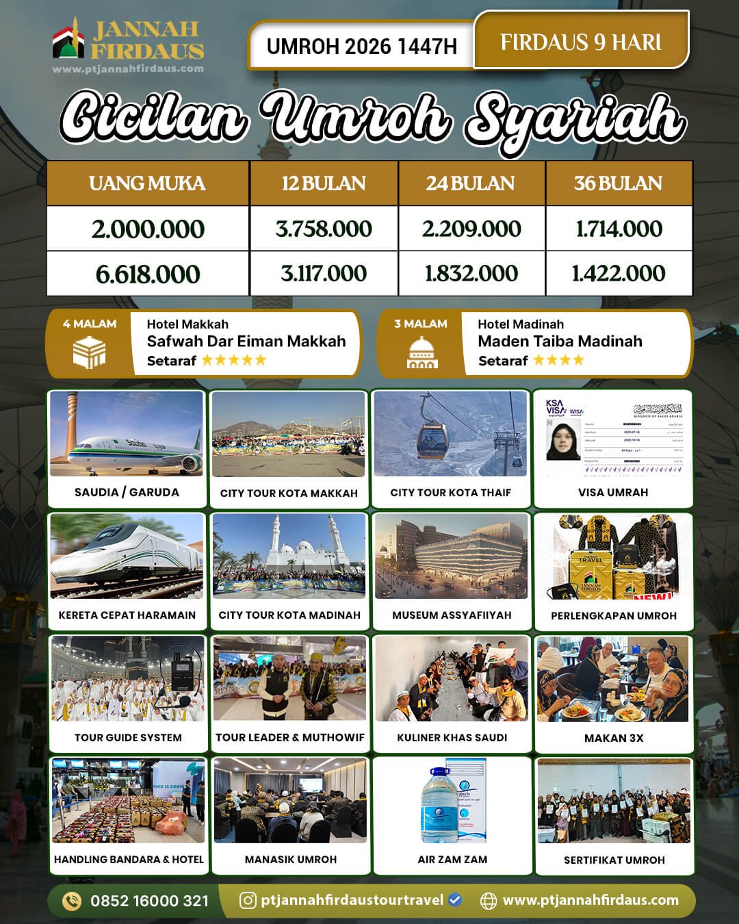 cicilan umroh syariah 2026 firdaus 1447 hijriah