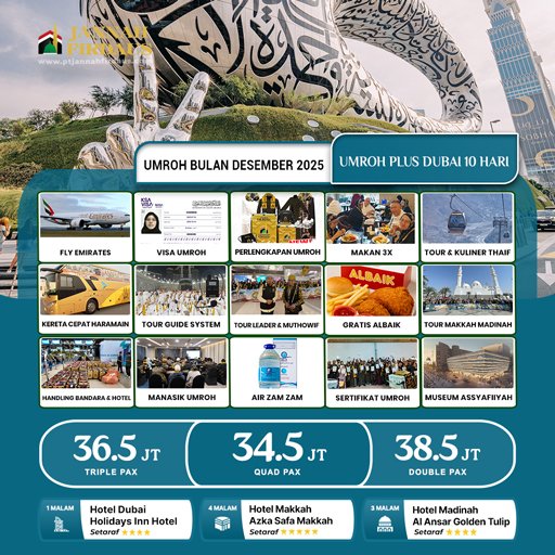 umroh bulan desember 2025 paket umroh plus dubai 10 hari