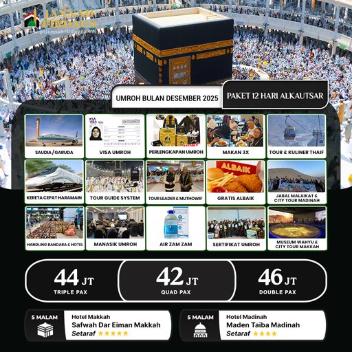 umroh bulan desember alkautsar 2025 paket 12 hari