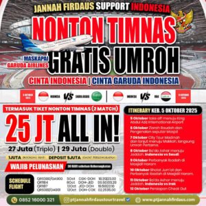umroh plus dukung timnas indonesia