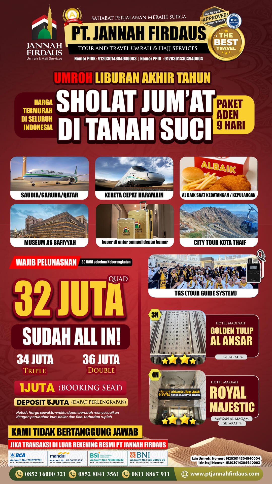 Harga Paket Umroh Terbaru 2025 2026 2 paket umroh akhir tahun 2025 aden