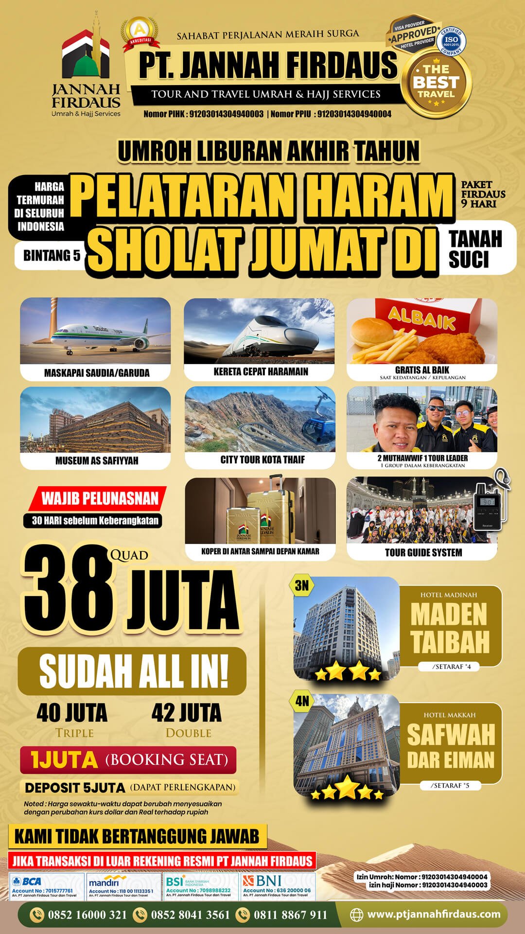 Harga Paket Umroh Terbaru 2025 2026 3 paket umroh akhir tahun 2025 firdaus