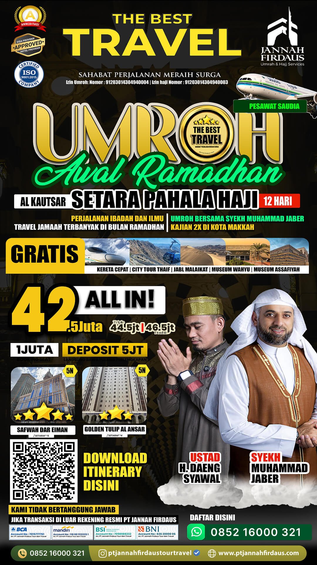 umroh awal ramadhan 2026 alkautsar paket 12 hari