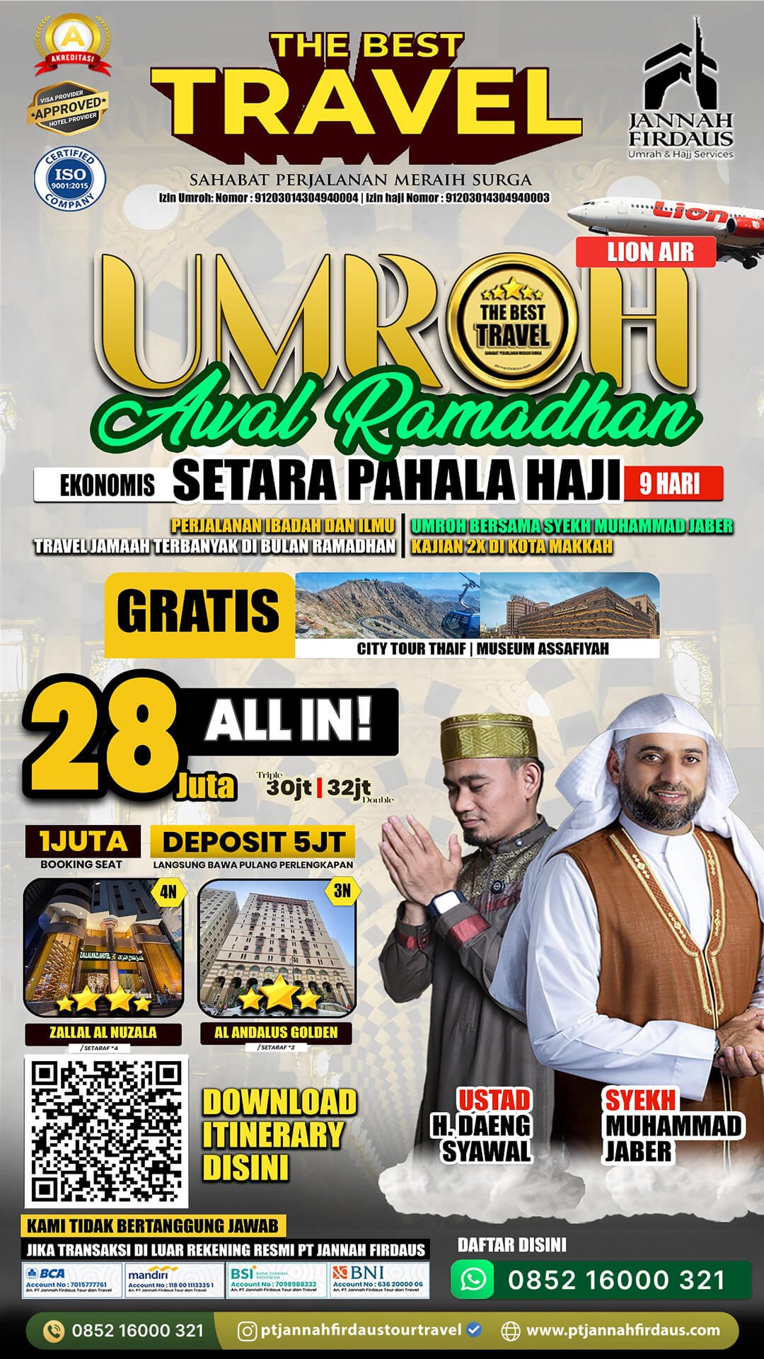 umroh awal ramadhan 2026 ekonomis paket 9 hari