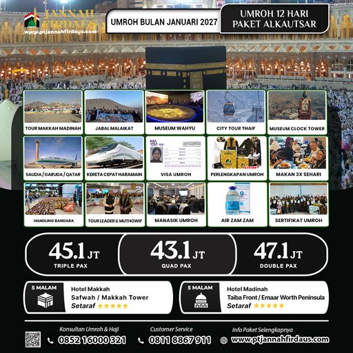 Umroh Januari 2027 6 umroh bulan januari 2027 alkautsar