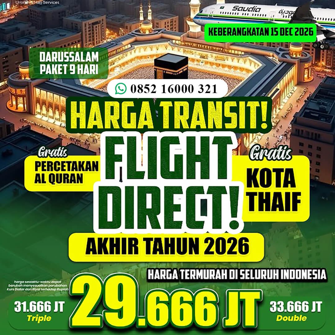 umroh desember 2026 jannah firdaus paket darussalam