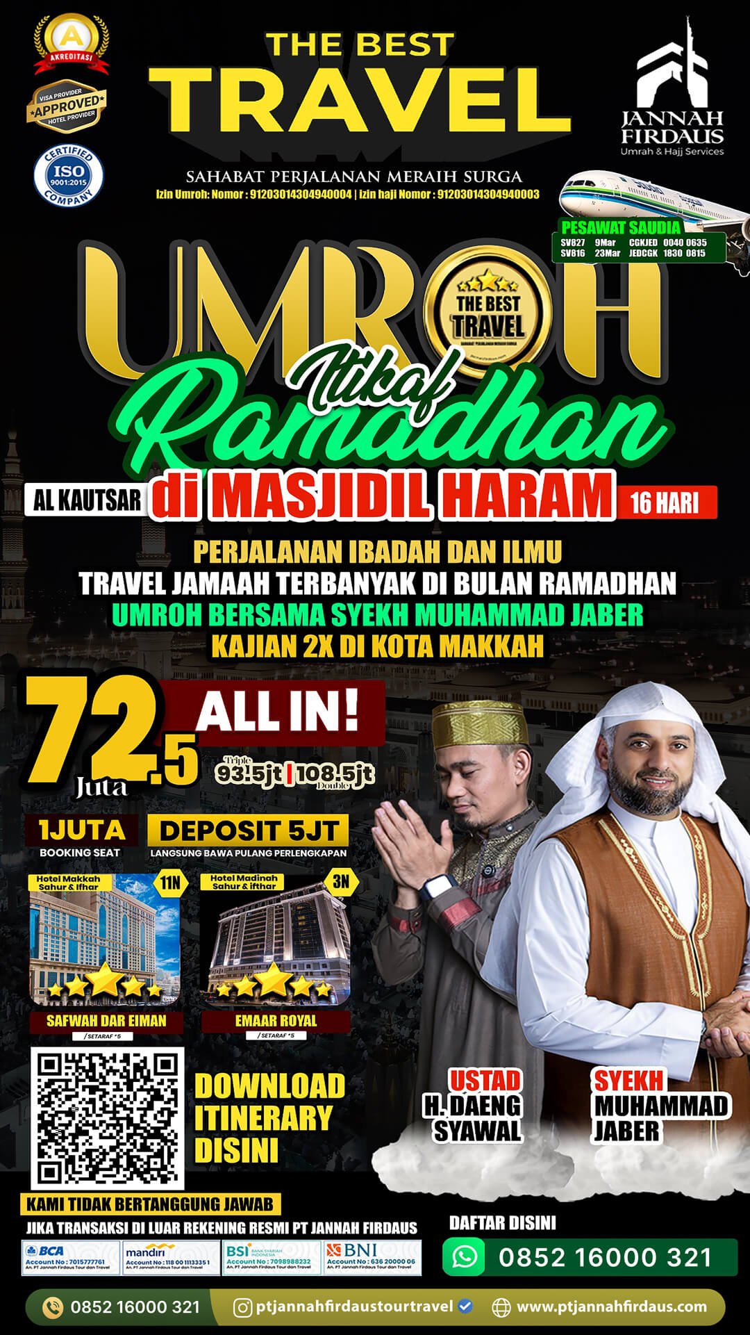 umroh itikaf ramadhan 2026 alkautsar paket 16 hari