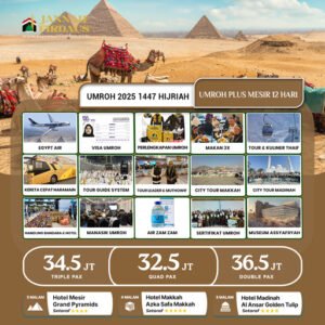 umroh plus mesir 2025 1447 hijriah paket 12 hari