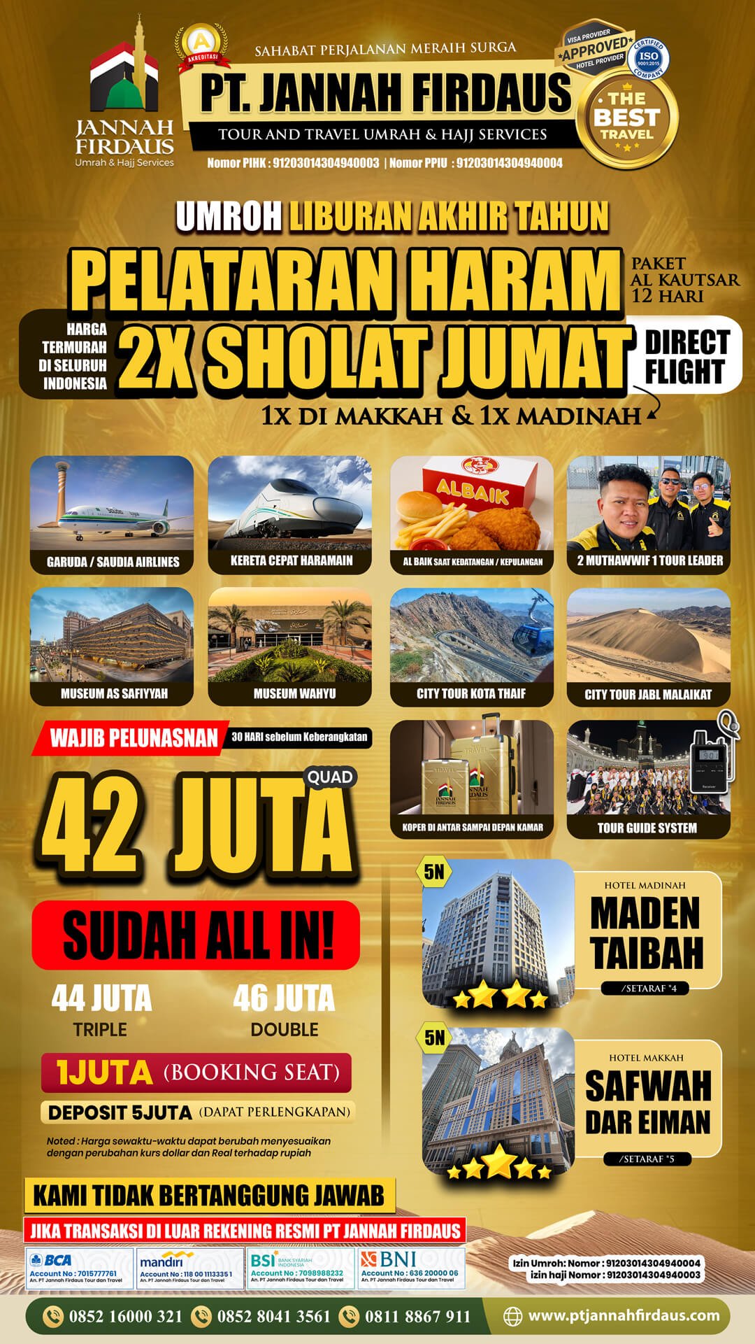 Harga Paket Umroh Terbaru 2025 2026 6 umroh akhir tahun 2025 alkautsar pelataran new