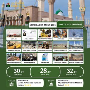umroh akhir tahun ekonomis 2025 paket 9 hari lion air