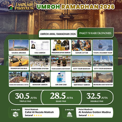 Harga Paket Umroh Terbaru 2025 2026 42 umroh bulan ramadhan awal ekonomis 2026 paket 9 hari new
