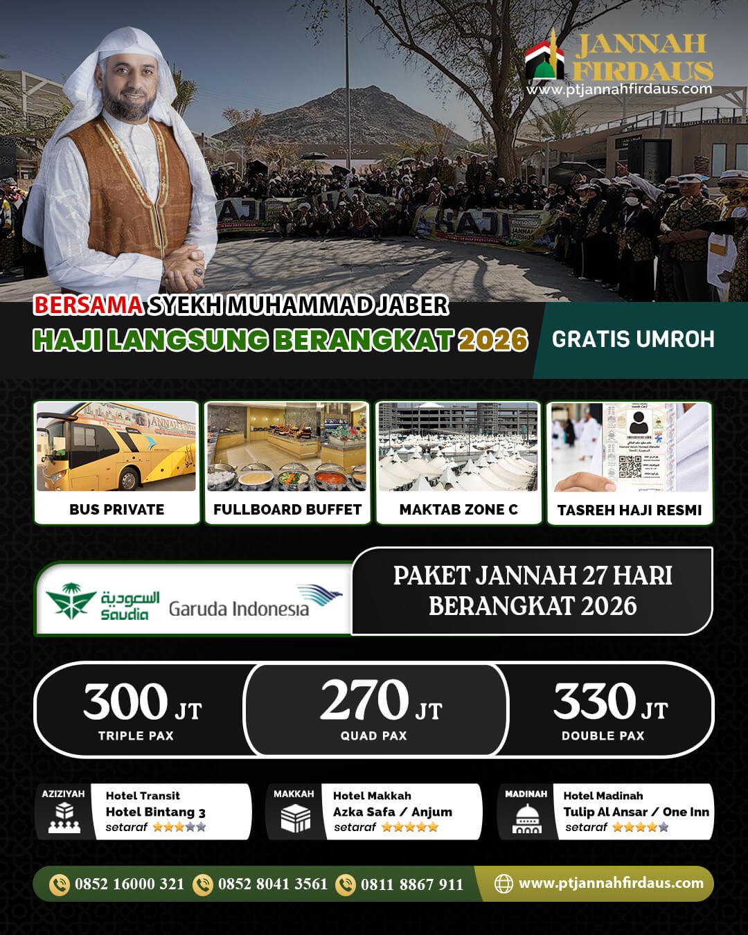 haji langsung berangkat 2026 paket jannah